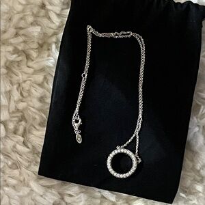 Pandora Pave’ Circle Necklace with Beautiful Sparkle!